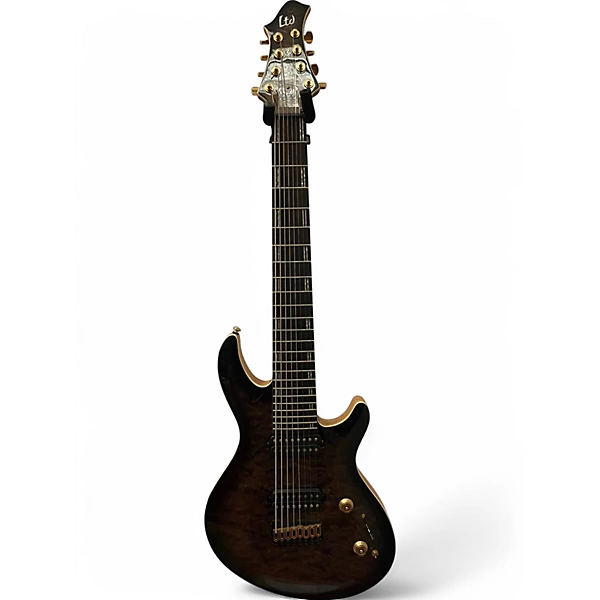 Used ESP LTD JR608 Metallic Gold Solid Body Electric Guitar