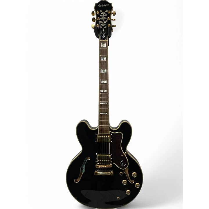 Used Epiphone Sheraton II Pro Black Hollow Body Electric Guitar