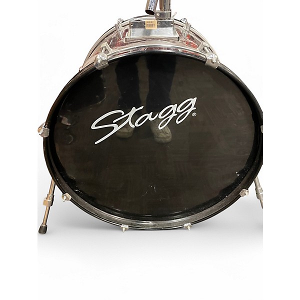 Stagg Used Stagg 5 Piece TIM PLUS Black Cherry Drum Kit.gc