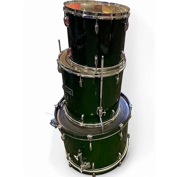 Pearl Used Pearl 3 Piece Forum Green Drum Kit.gc