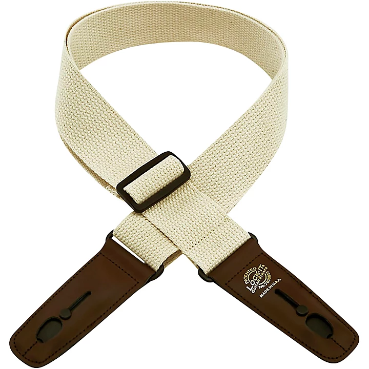 Cotton 2 Locking Guitar Strap Natural