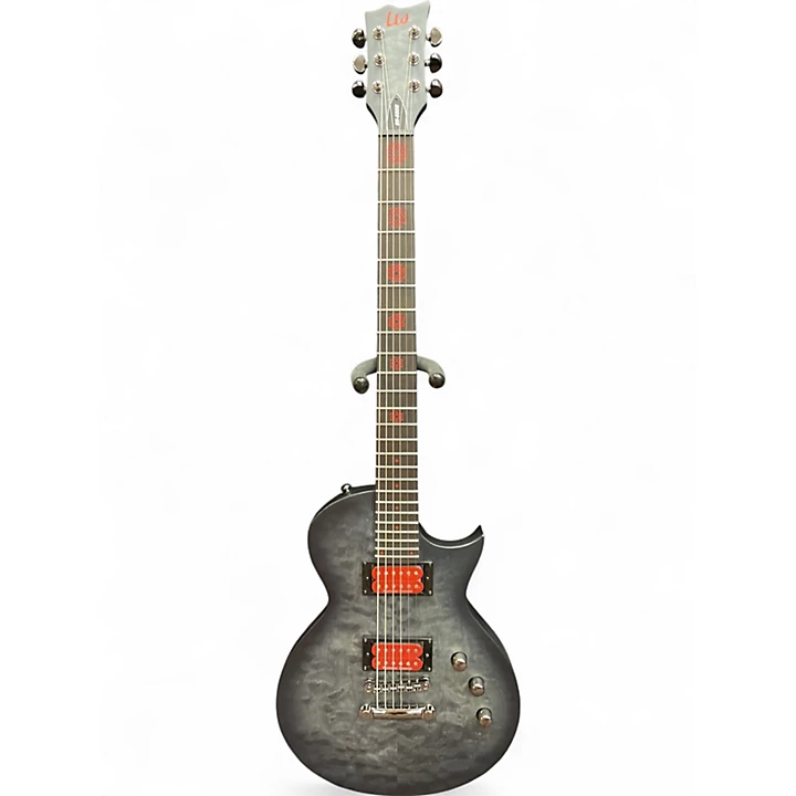 Used ESP LTD BB 600B SEE THRU BLACK Baritone Guitars