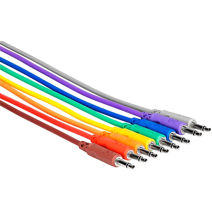 Unbalanced Patch Cables 35 mm TS to TS 1 ft