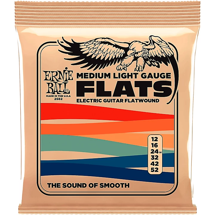 P02582 Medium Light Flatwound Electric Guitar Strings