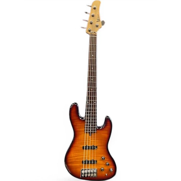Wilkins Used Wilkins WRTJ5 Trans Amber Electric Bass Guitar.gc