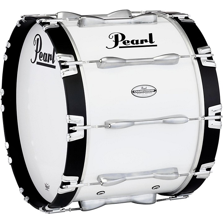 Championship Maple Marching Bass Drum 20x14 Inch Pure White