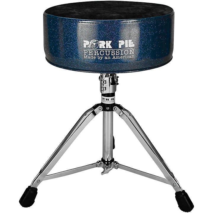 Round Throne with Black Crush Top Blue Sparkle