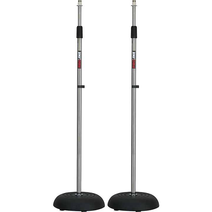MS235CR Round Base Mic Stand 2 Pack Chrome