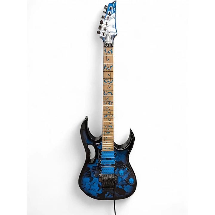 Ibanez Used Ibanez JEM77P Blue Floral Solid Body Electric Guitar