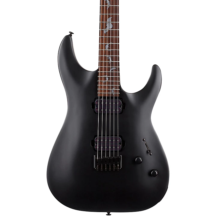 Damien 6 6 String Electric Guitar Satin Black