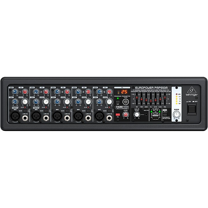 Behringer EUROPOWER PMP550M 5 Channel 500W Powered Mixer Level 2