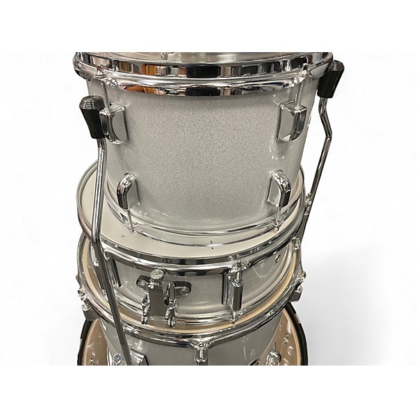 PDP by DW Used PDP by DW 5 Piece CENTER STAGE Silver Sparkle Drum Kit.gc