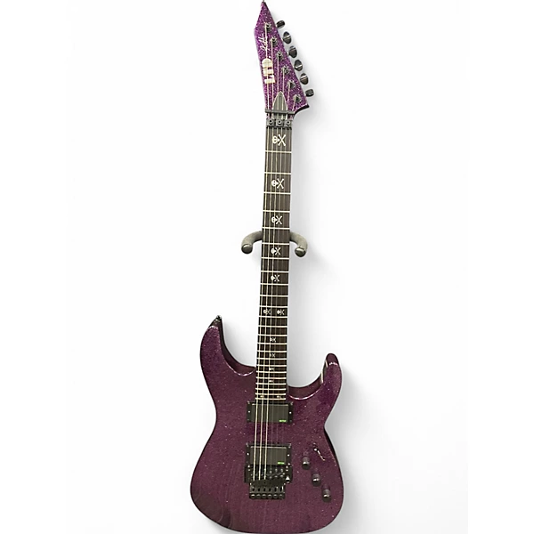 Used ESP LTD KH 602 Purple Sparkle Solid Body Electric Guitar
