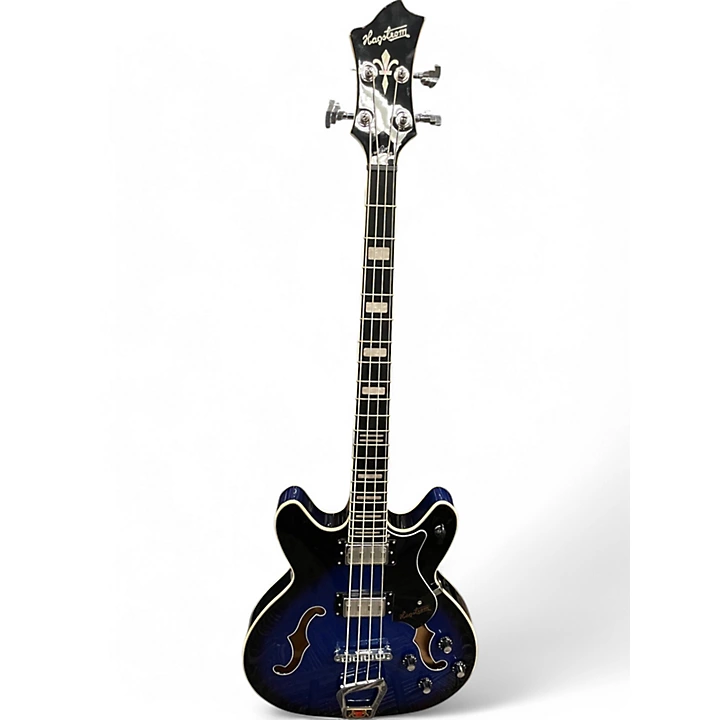 Hagstrom Used Hagstrom Viking Blue Electric Bass Guitar.gc