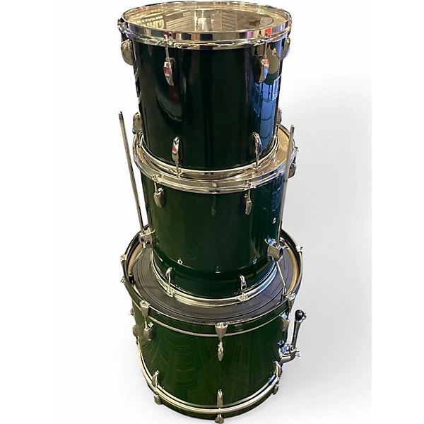 Pearl Used Pearl 3 Piece Forum Green Drum Kit.gc