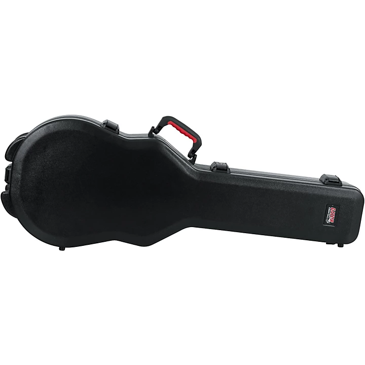 TSA ATA Molded Gibson Les Paul Guitar Case Black Black