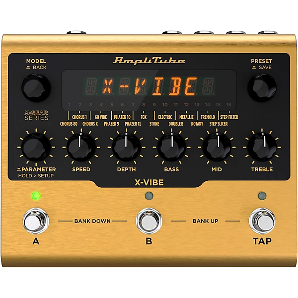 IK Multimedia AmpliTube X VIBE Modulation Effects Pedal Gold