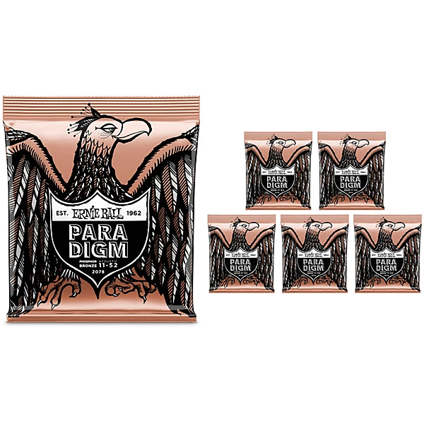 Paradigm Phosphor Bronze Acoustic Guitar Strings Light 6 Pack