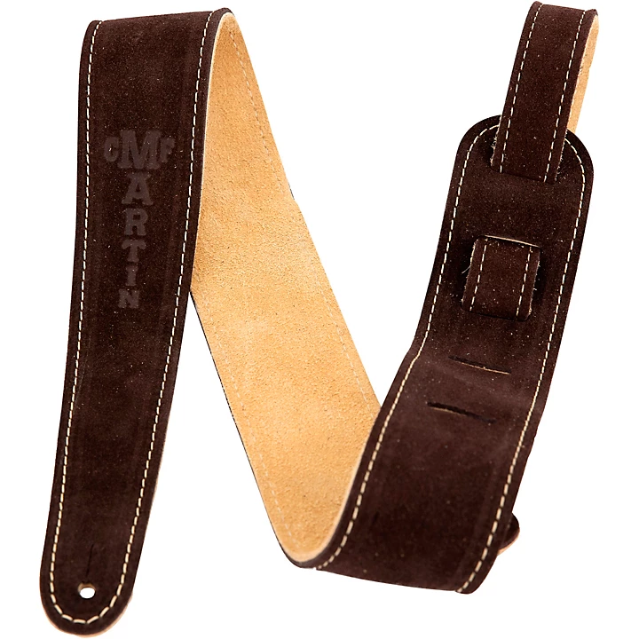 25 Suede Guitar Strap Brown