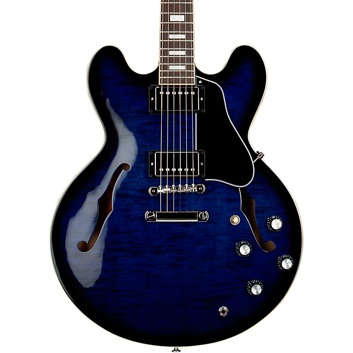 ES 335 Figured Semi Hollow Electric Guitar Deep Ocean Burst