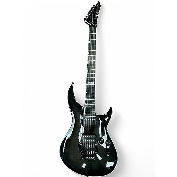Used ESP E II HORIZON III FR Trans Black Solid Body Electric Guitar