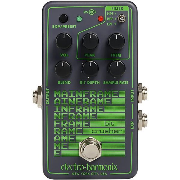 Electro Harmonix Mainframe Bit Crusher Effects Pedal Gray
