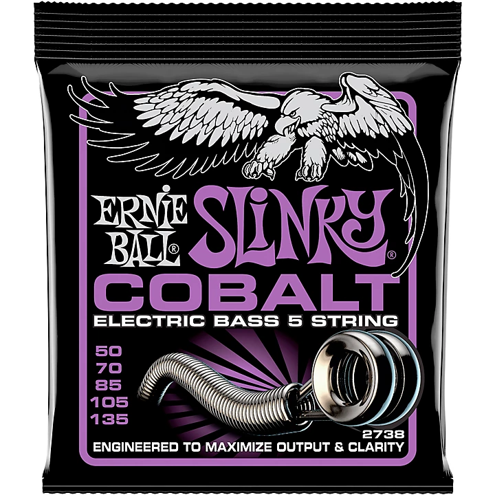 Cobalt Power Slinky 5 String Electric Bass Strings 50