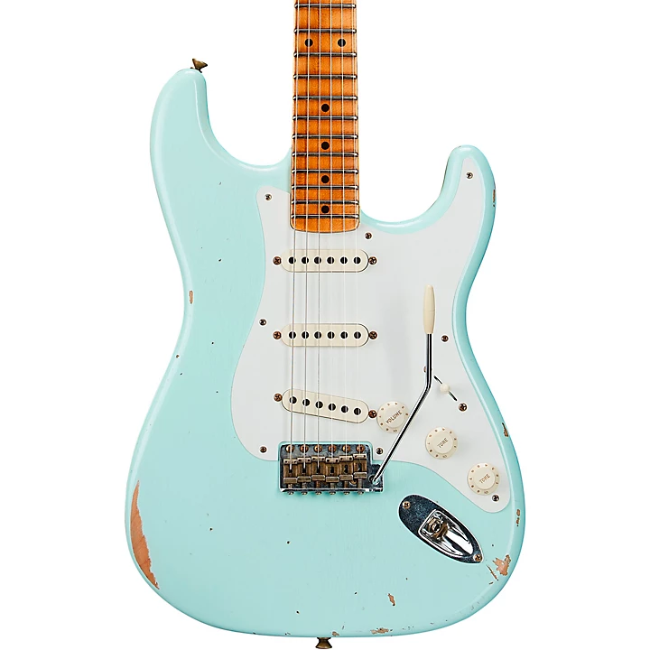 58 Stratocaster Relic Electric Guitar Super Faded Aged Surf Green