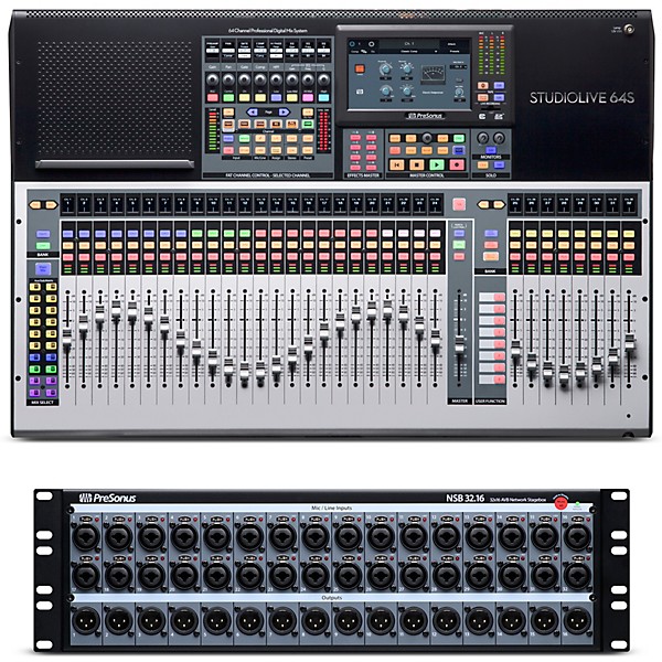 StudioLive 64S 64 Channel Mixer Package With NSB 3216 Network Stage Box