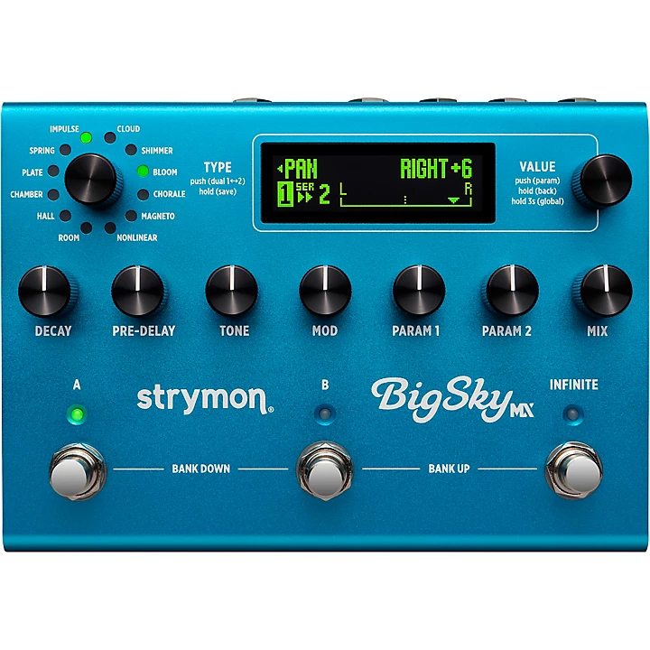 BigSky MX Reverb Workstation Effects Pedal Blue