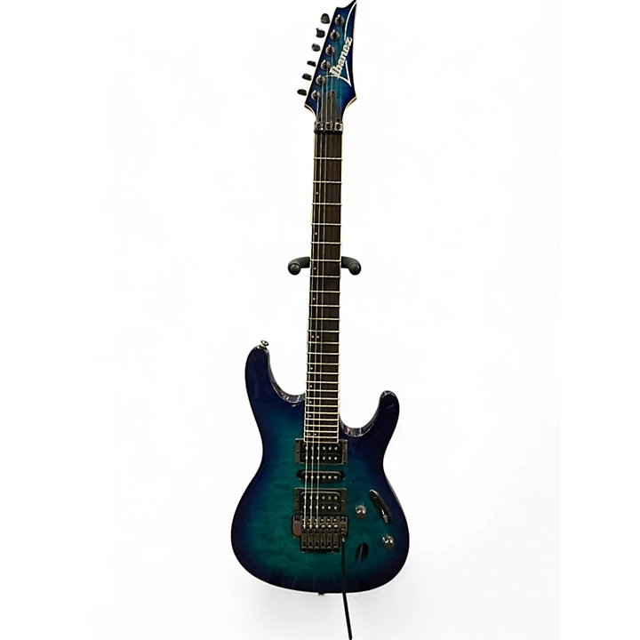 Ibanez Used Ibanez s670qm Blue Solid Body Electric Guitar