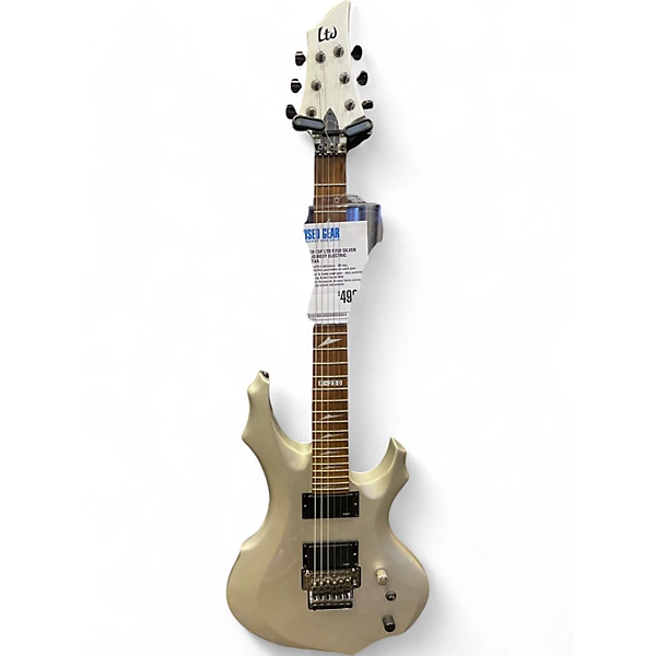 Used ESP LTD F250 SILVER Solid Body Electric Guitar