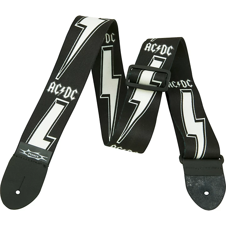 AC DC Lightning Bolt 2 Polyester Guitar Strap