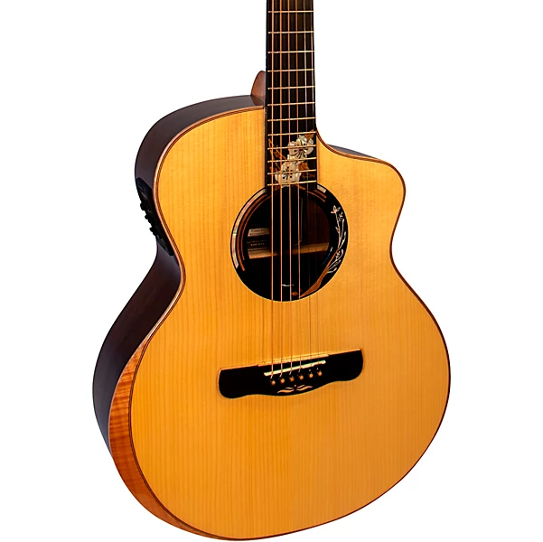 Winter Four Seasons Series Grand Concert Acoustic Electric Guitar Natural