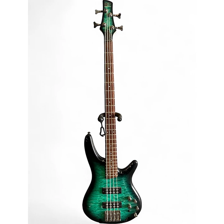 Ibanez Used Ibanez SR400EQM Emerald Green Electric Bass Guitar.gc