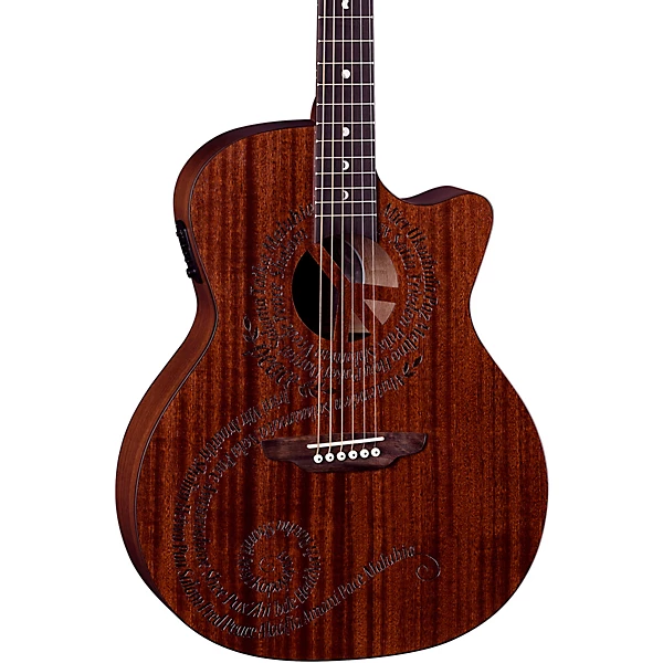 Luna Gypsy Maluhia Grand Concert Acoustic Electric Guitar Natural