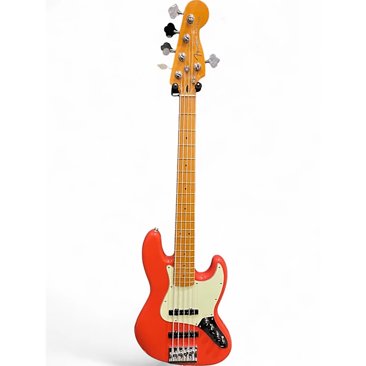 Used Fender Player Plus Jazz Bass V Fiesta Red Electric Bass Guitar