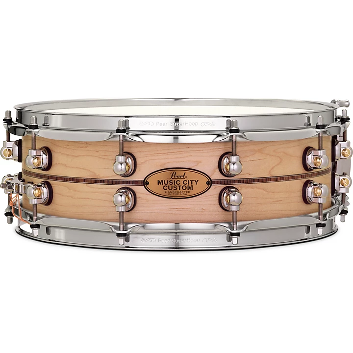 Music City Custom Solid Shell Snare Maple with Kingwood Center Inlay