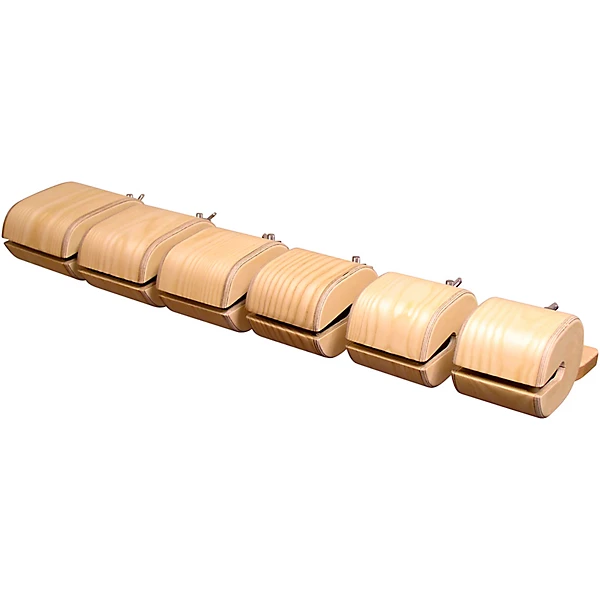 Bentwood Set of 6 Temple Blocks with Mounting Bar