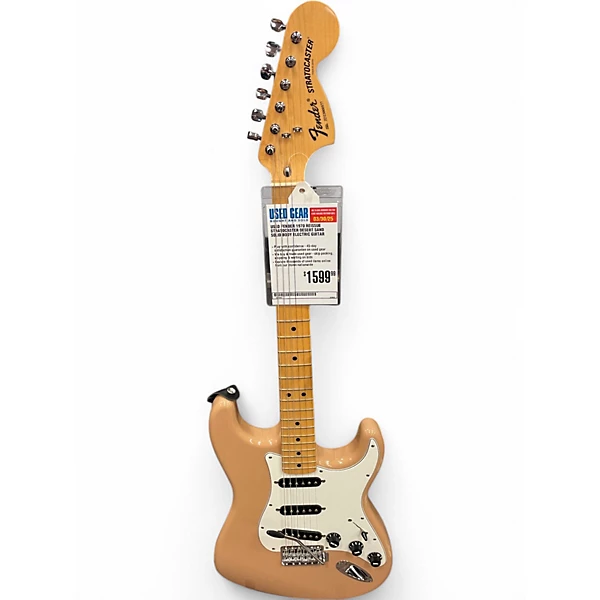 Used Fender 1970 Reissue Stratocaster Desert Sand Solid Body Electric Guitar