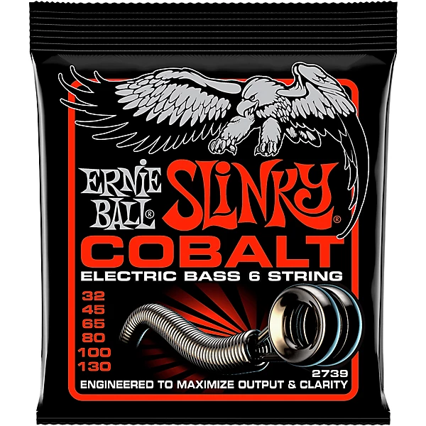 Cobalt Slinky 6 String Electric Bass Strings 32