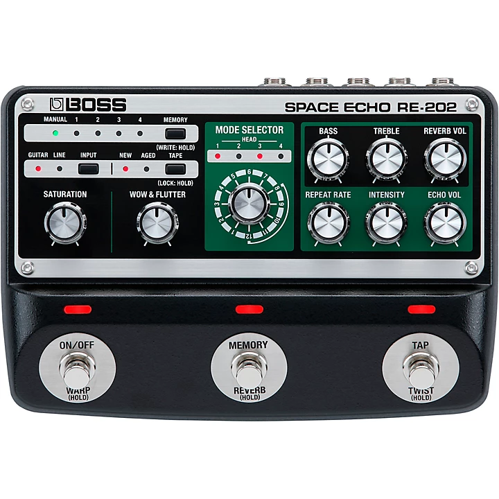 RE 202 Space Echo Effects Pedal Black