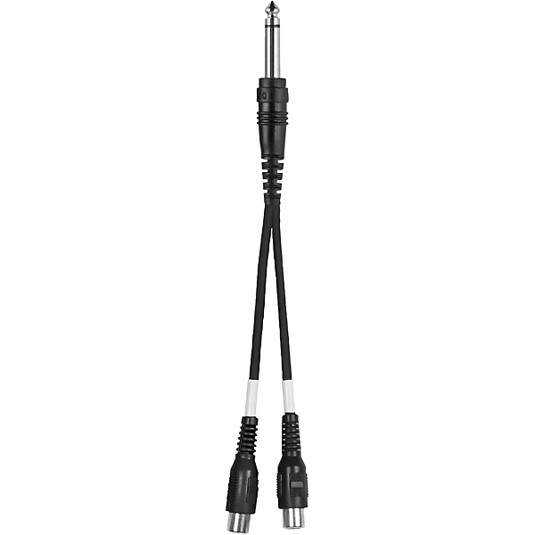 Essential Y Adapter 1 4 TS to RCA Female Black 6 in