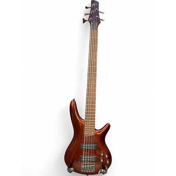 Used Ibanez SR305 5 String Bunt Blood Orange Electric Bass Guitar