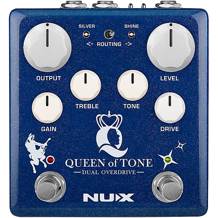 NUX NDO 6 Queen of Tone Dual Overdrive Effects Pedal Blue