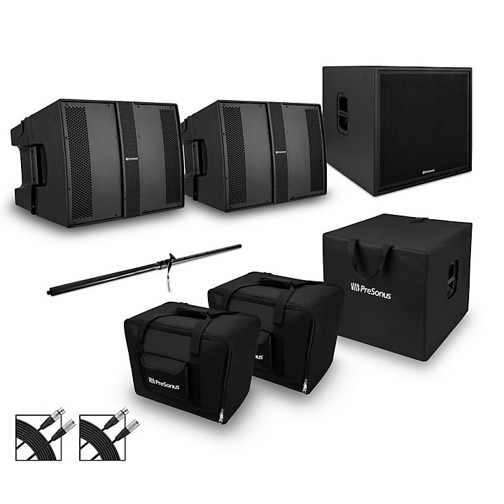 2 CDL10P Pole Mounted Line Array Speaker Package With CDL Sub18 Subwoofer
