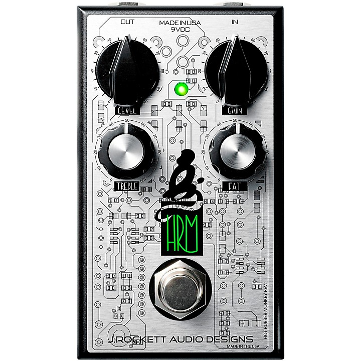 Hot Rubber Monkey HRM Overdrive Effects Pedal Black and Silver