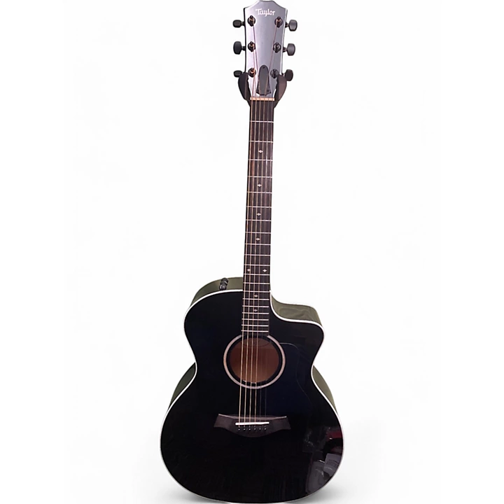 Used Taylor 214CE Deluxe Black Acoustic Electric Guitar
