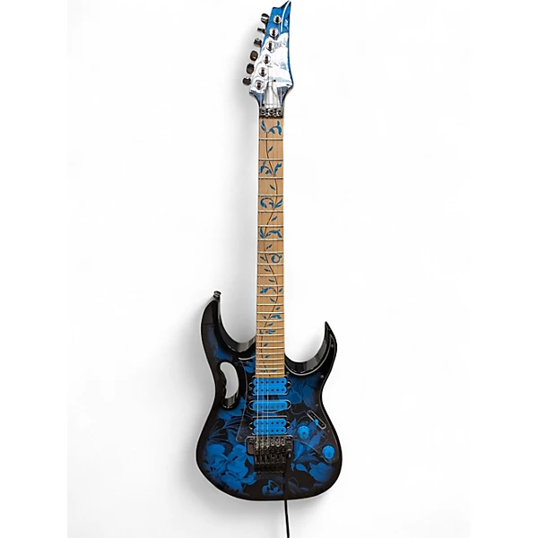 Ibanez Used Ibanez JEM77P Blue Floral Solid Body Electric Guitar