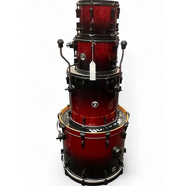 SONOR Used SONOR 4 Piece Force 3007 Red Sparkle Drum Kit.gc